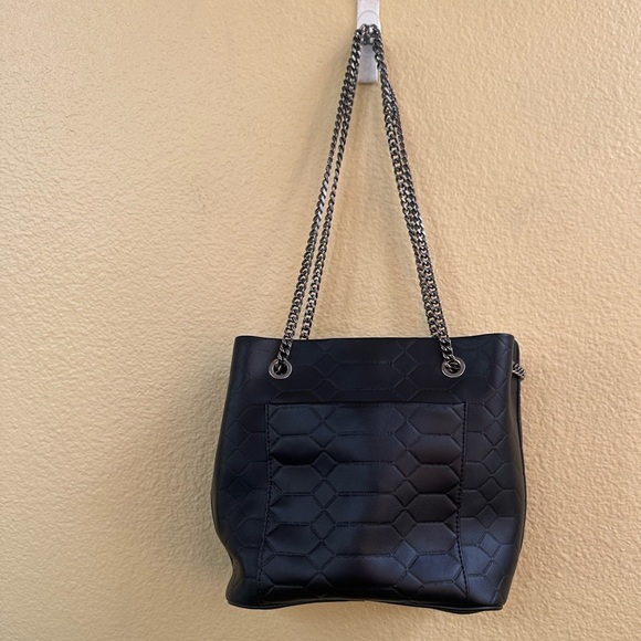 Aimee Kestenberg Black Quilted Leather Convertible Chain Crossbody Bag EUC! - Picture 4 of 15